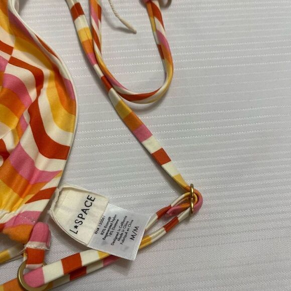L*SPACE Helena Swirl Bikini Top Small Medium New - Picture 5 of 6